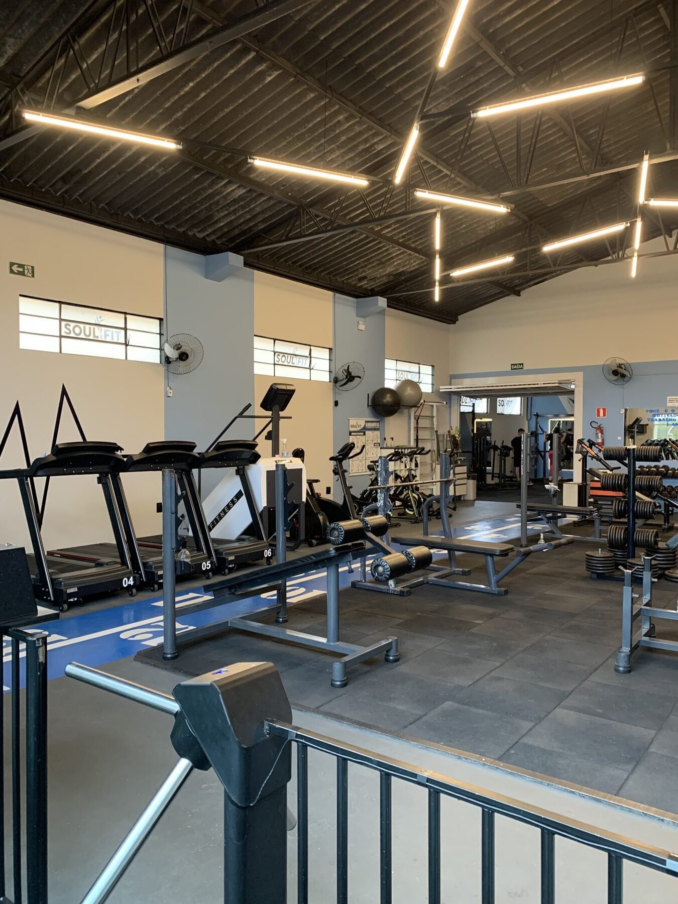 Sala de musculação livre